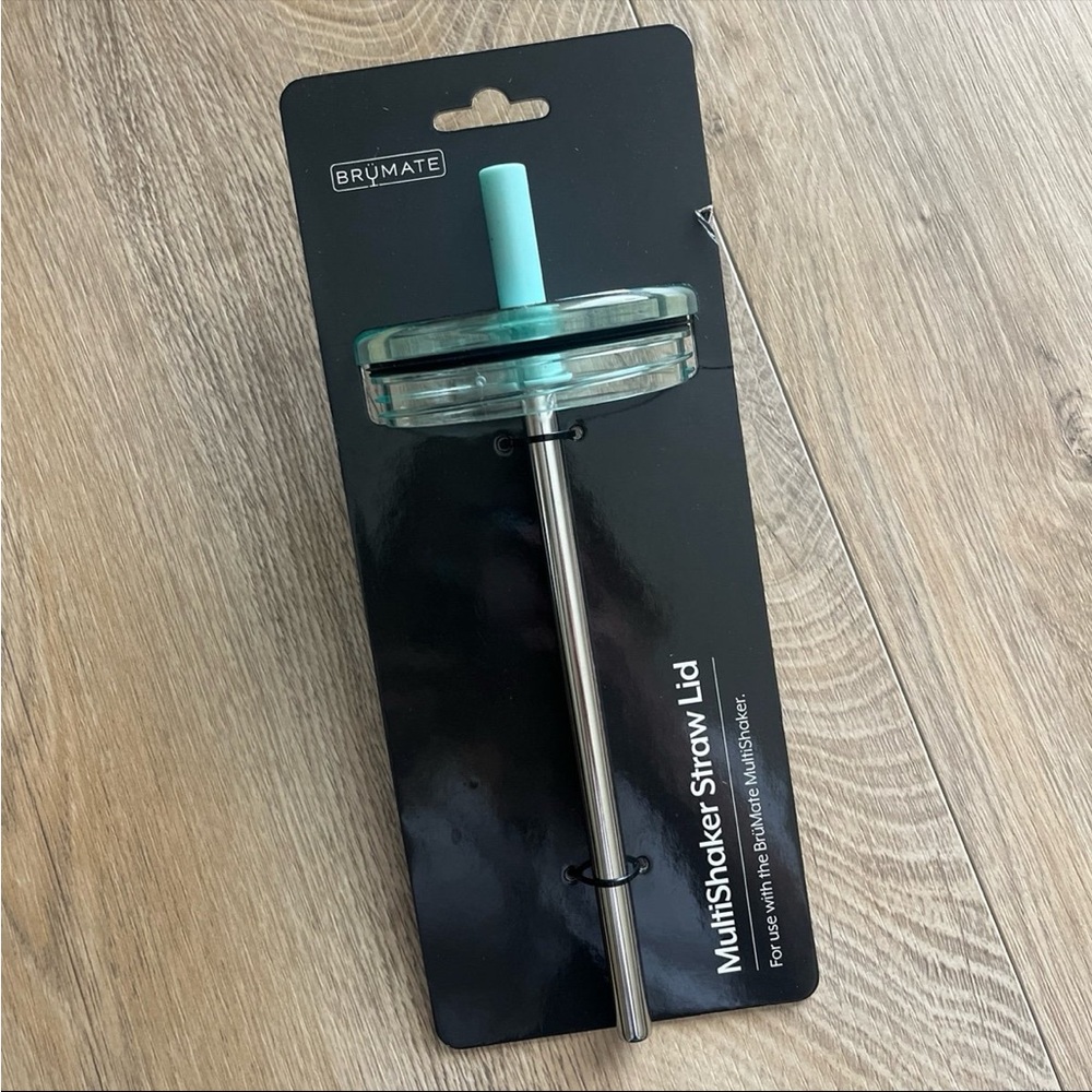 BrüMate Limited Edition Seafoam Checker MultiShaker Straw Lid